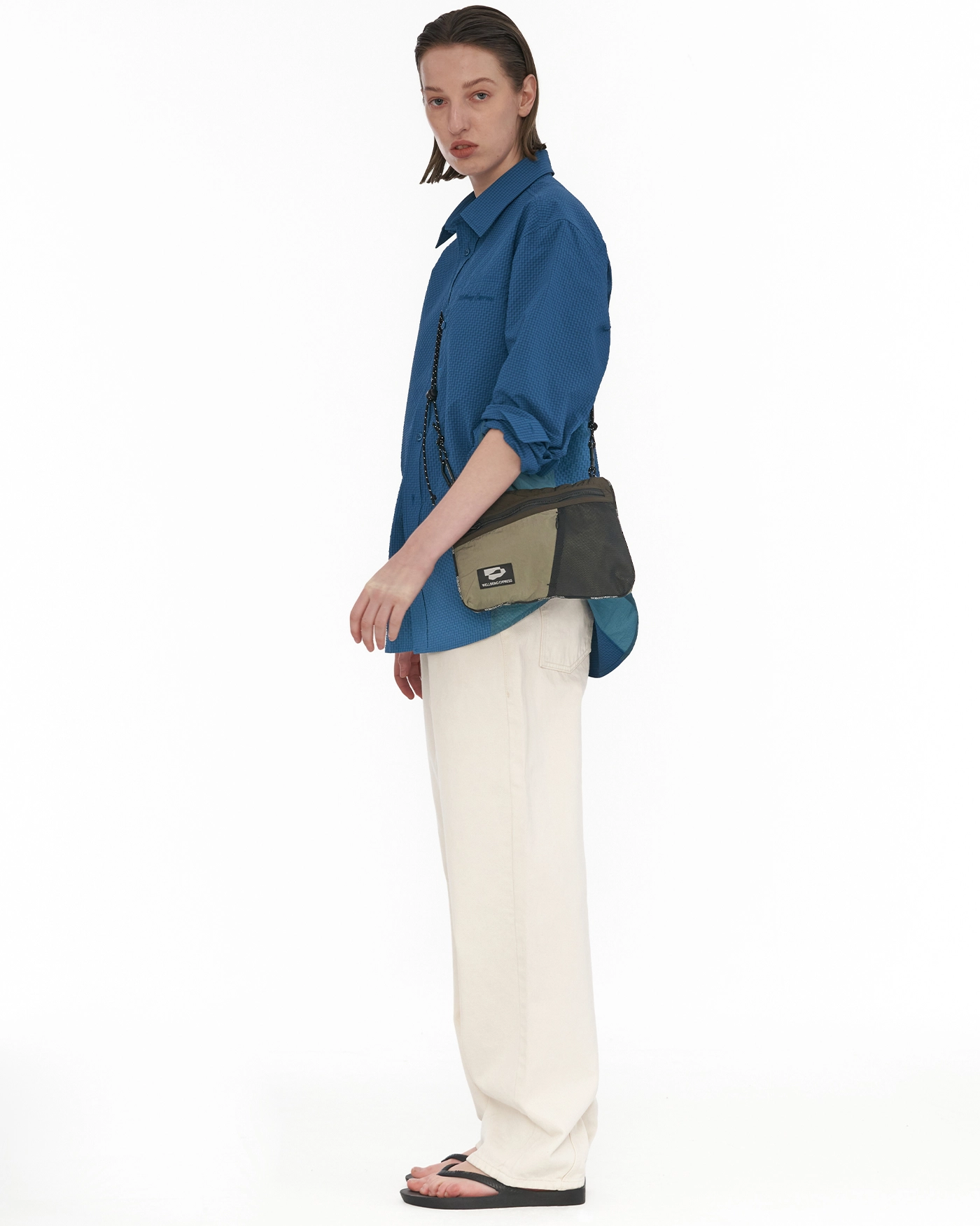 韓国人気ファッション[WELLBEING EXPRESS] MESH SACOCHE BAG WELLBEING EXPRESS Mesh Sacoche Bag